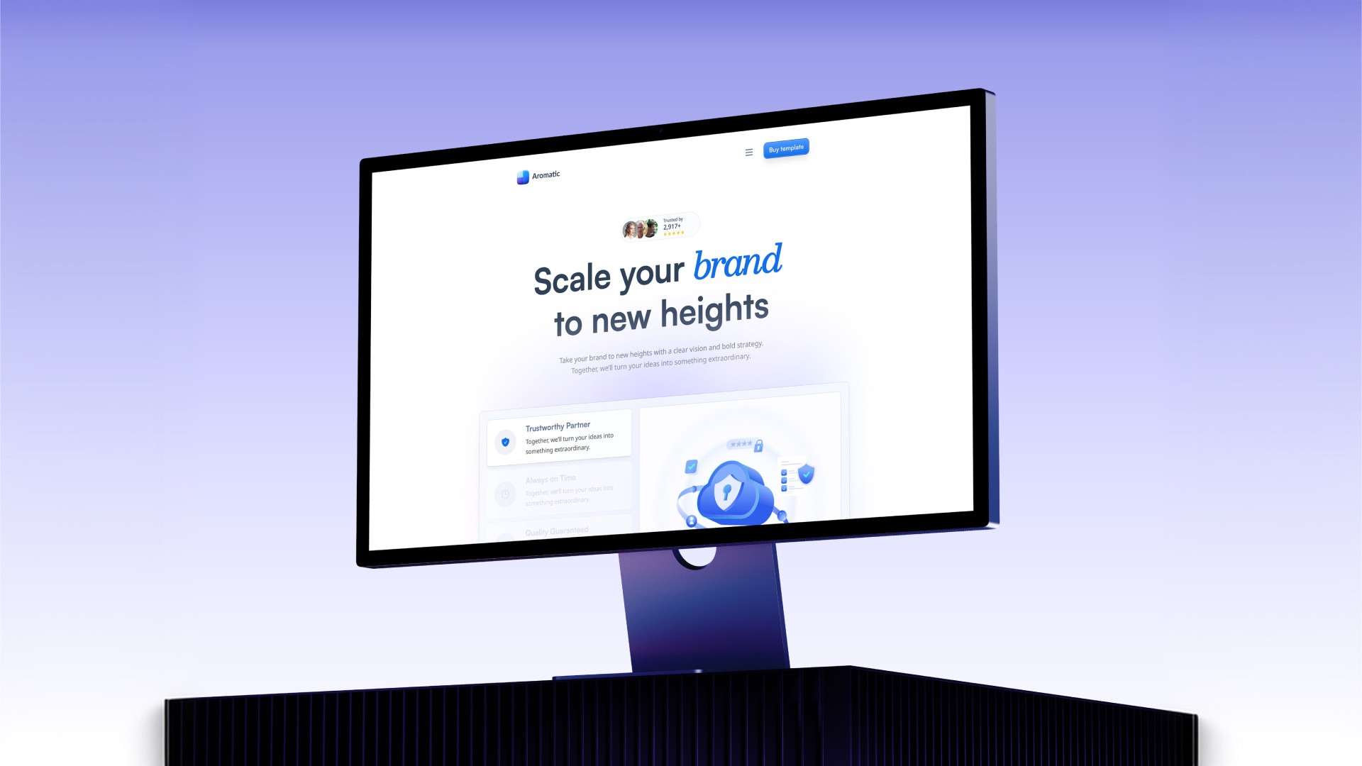 Aromatic, a free Framer SaaS marketing template