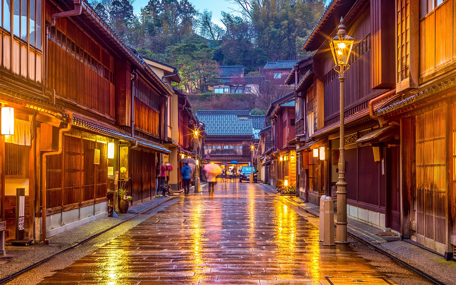 Distrito de Higashi Chaya en Kanazawa, Japón