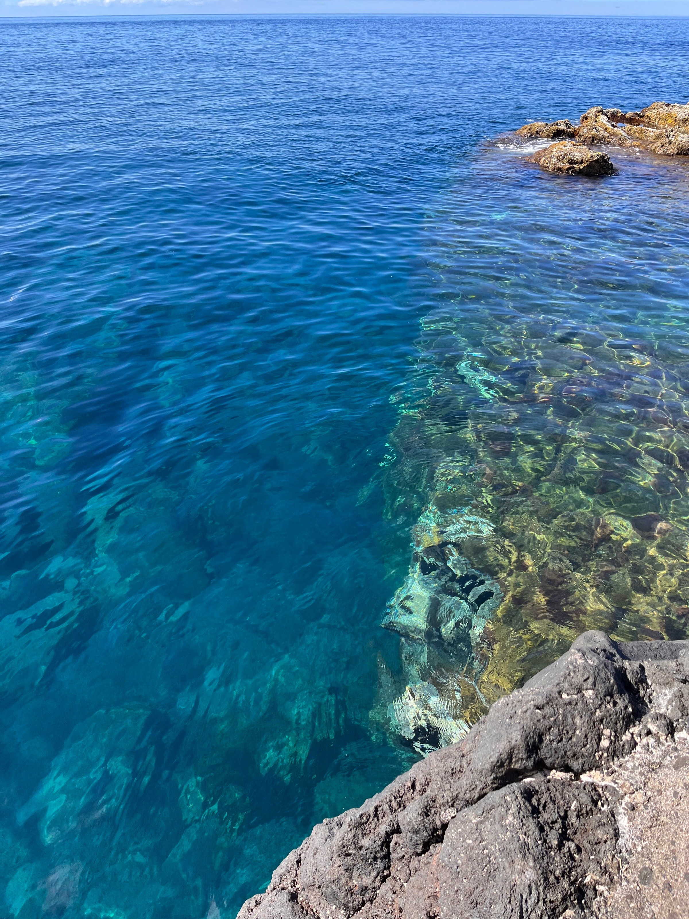 Water in the swimming area by the tidal pool