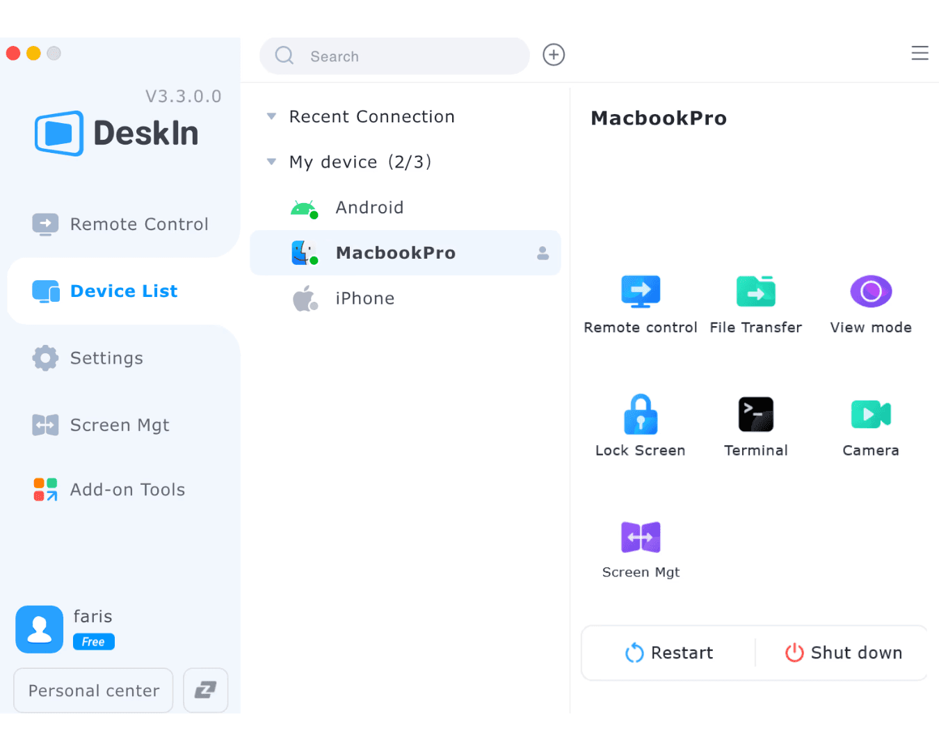 choose another computer to remote connect