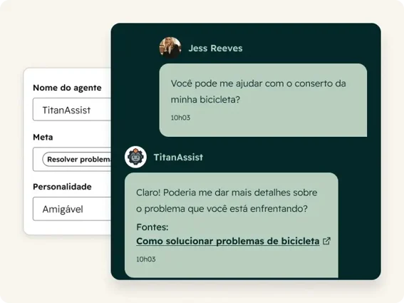 Captura de tela do Service Hub da HubSpot