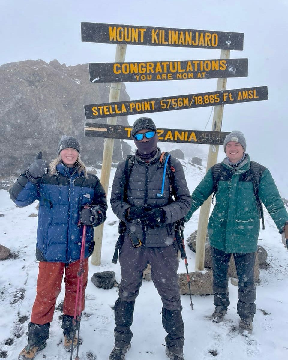 Lone acacia tree standing in the middle of AlUla’s desert plain beneath a soft blue sky.