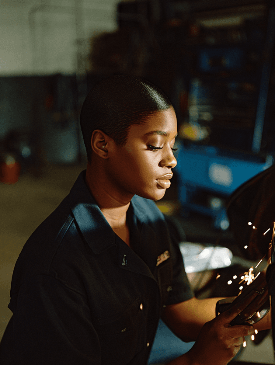Red metallic structure detail from Casa Verde Framer Template design.