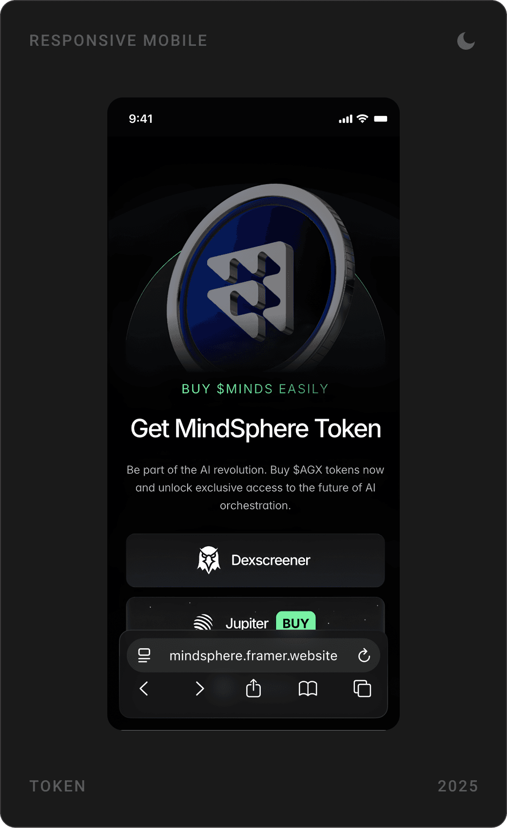 Modern Web3 Token Acquisition Mobile Design