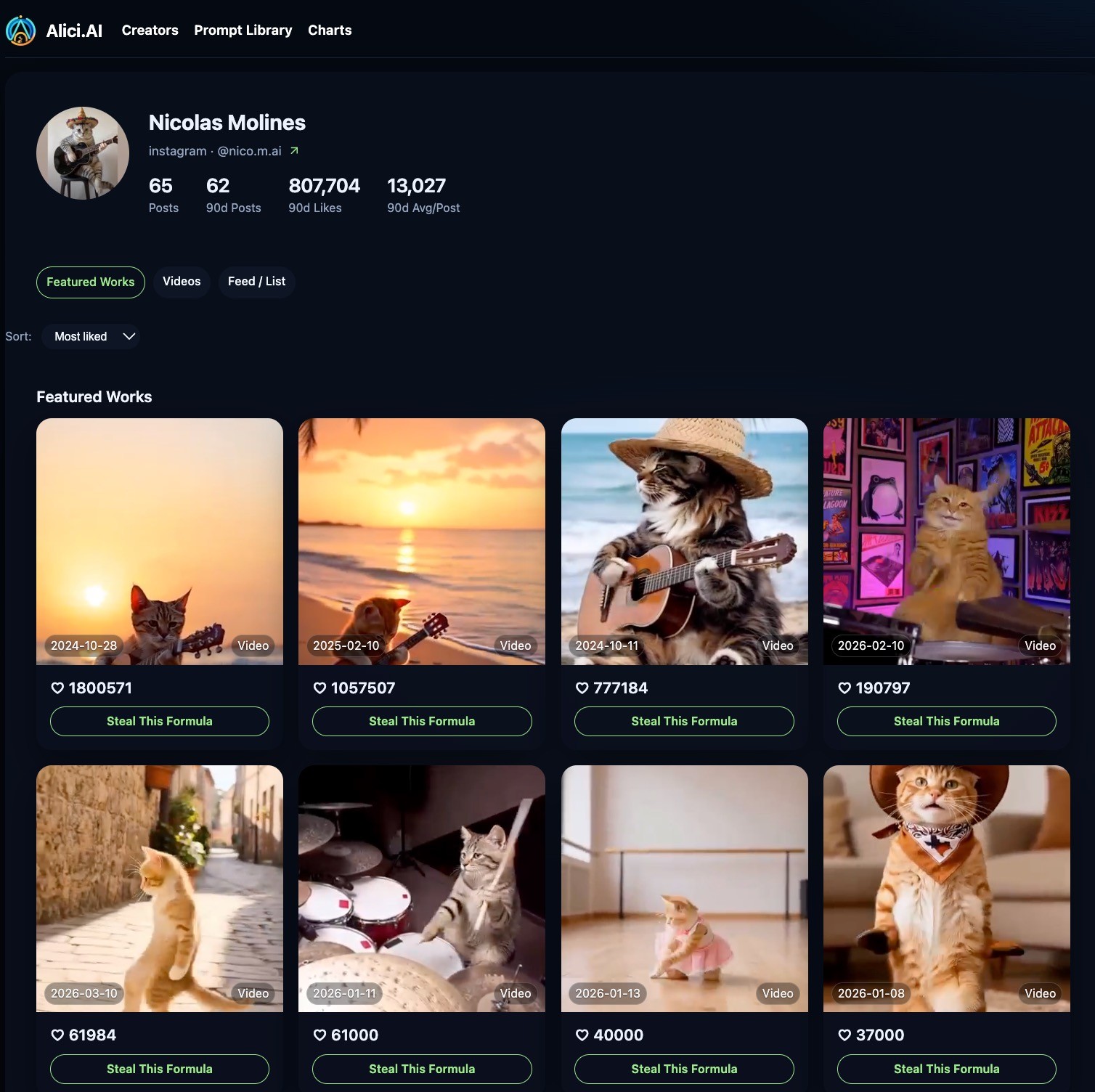 Nicolas Molines kitten catwalk - 61,984 likes using the fashion-forward cat dance formula