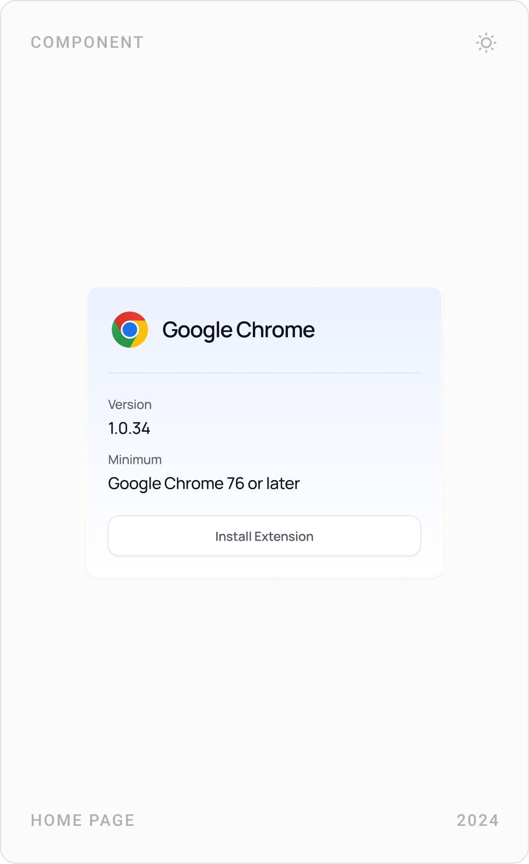 Modern Browser Extension Installation Card Design