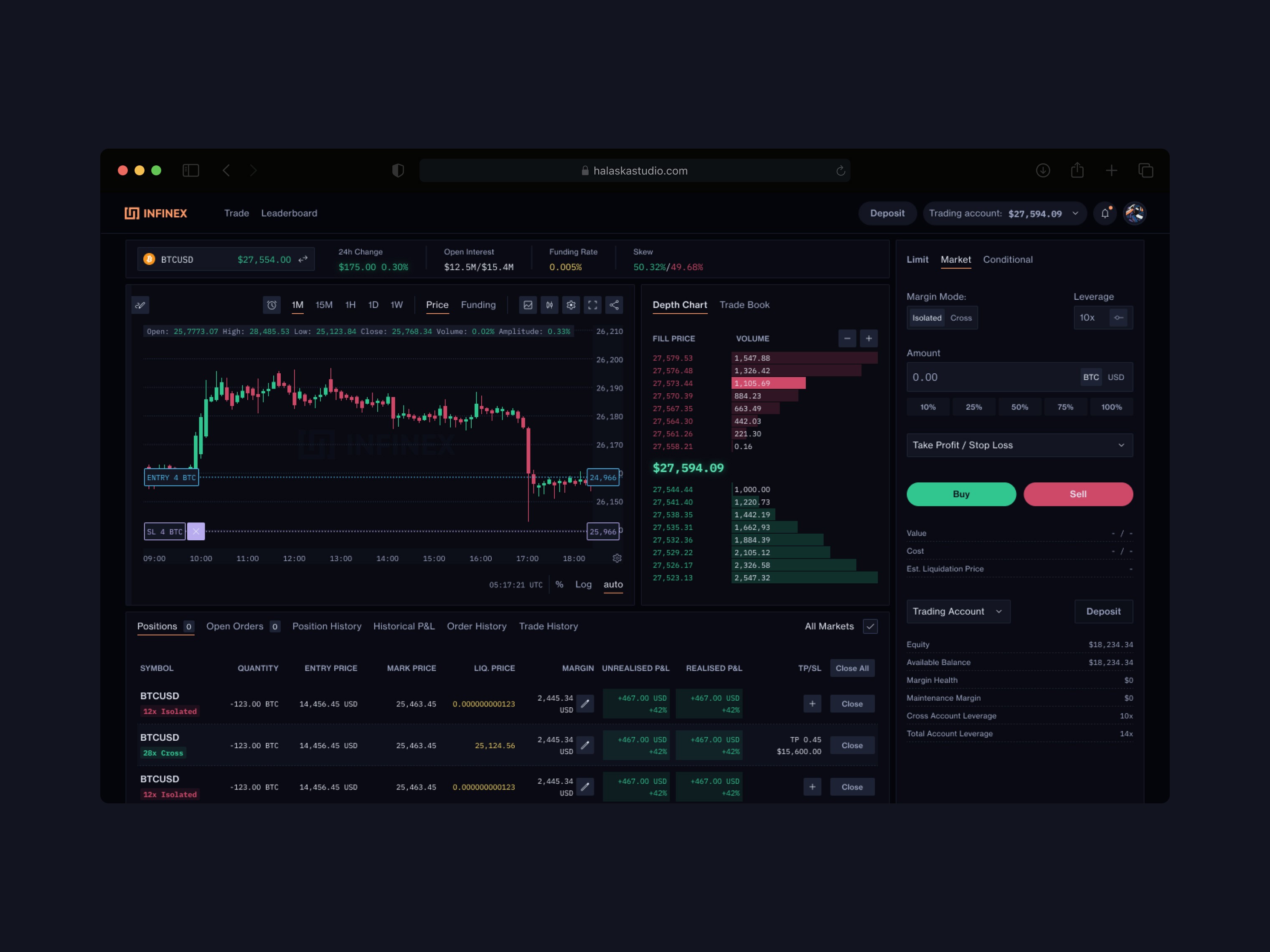 Infinex Decentralized exchange web3 ux design trading