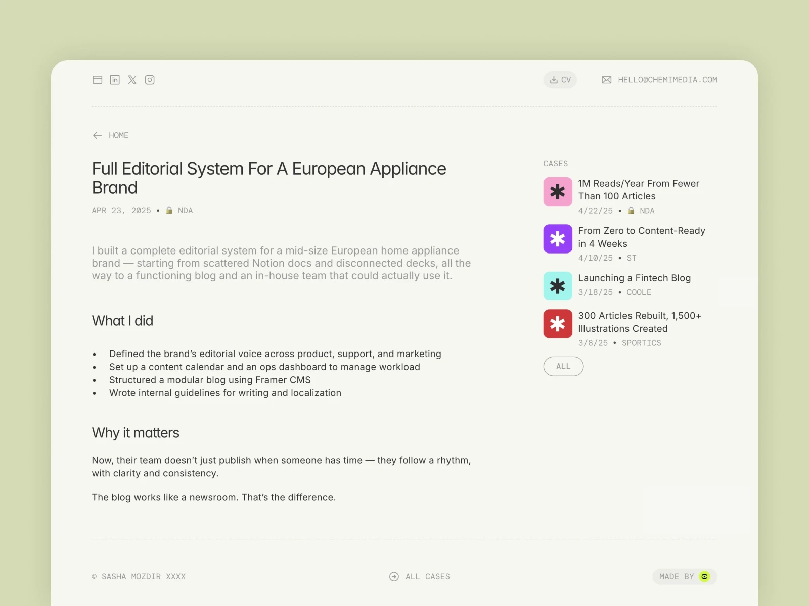 OutlineCV — Resume & Case Study Template 
