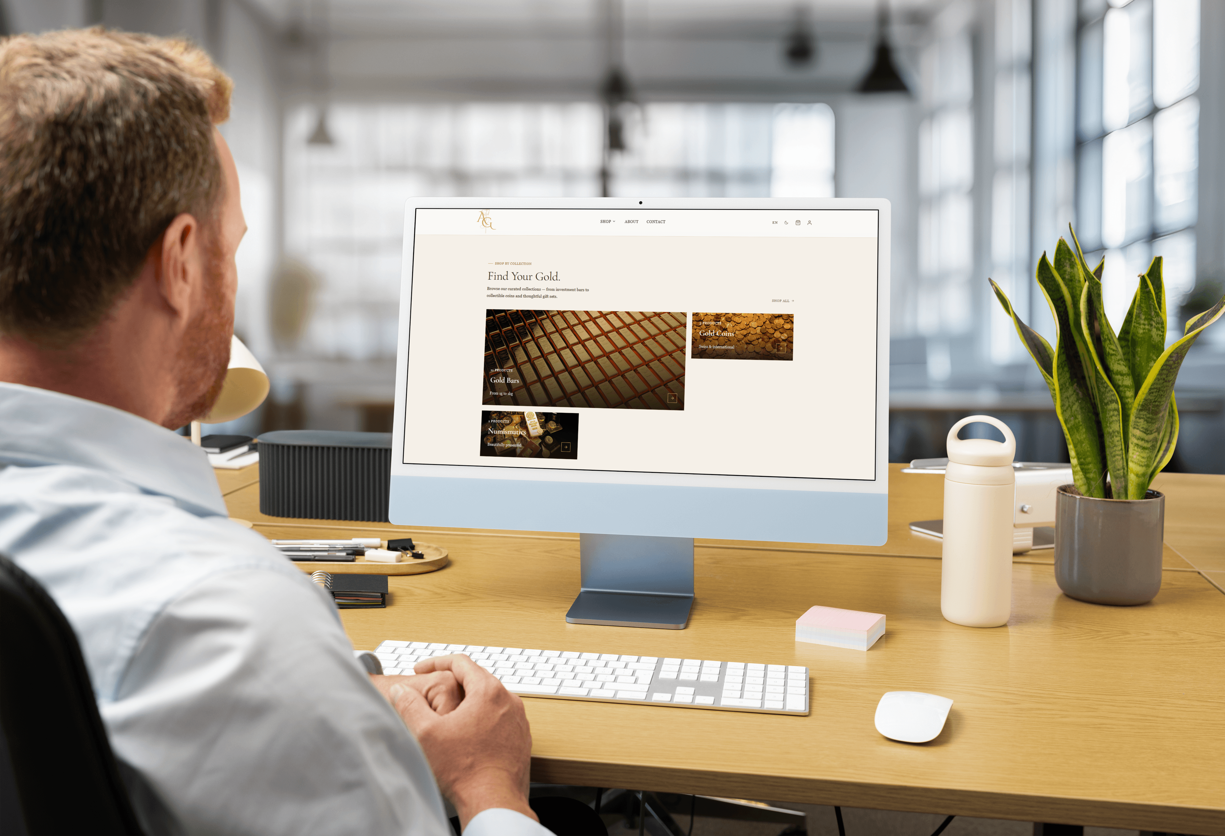 Landing page on averon gold