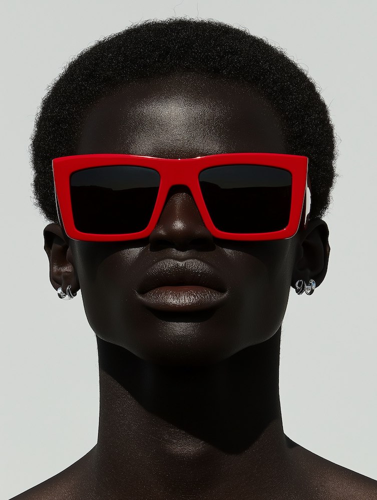 Portrait of Man on glasses