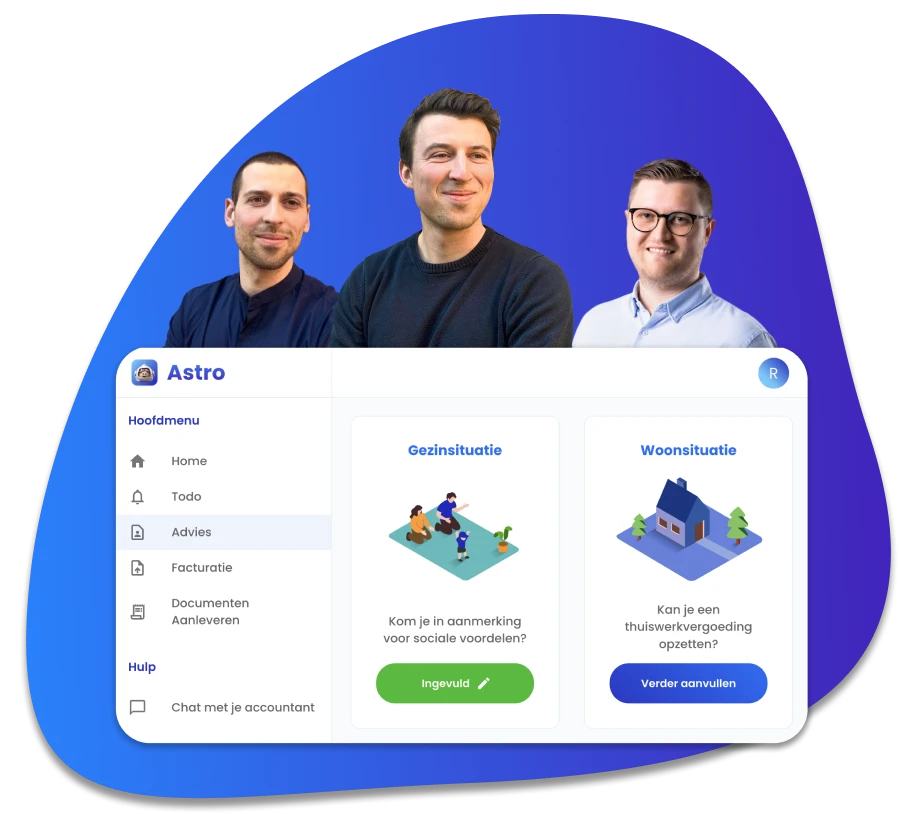 Afbeelding van de drie astro founders