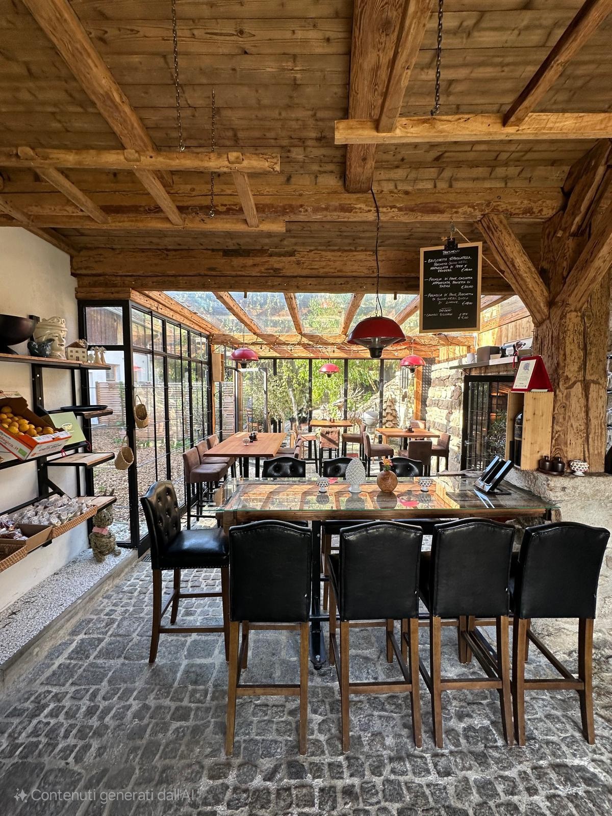 Close-up of lush, dark green leaves, some glossy and wet, against a muted background.