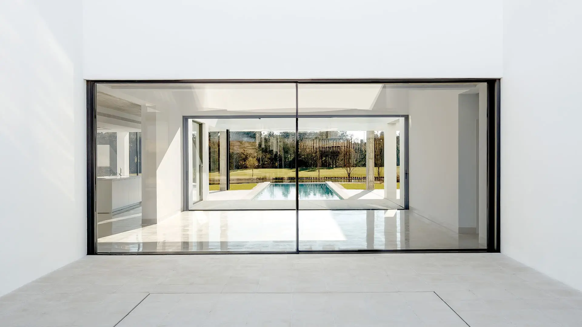 Contemporary timber framed window