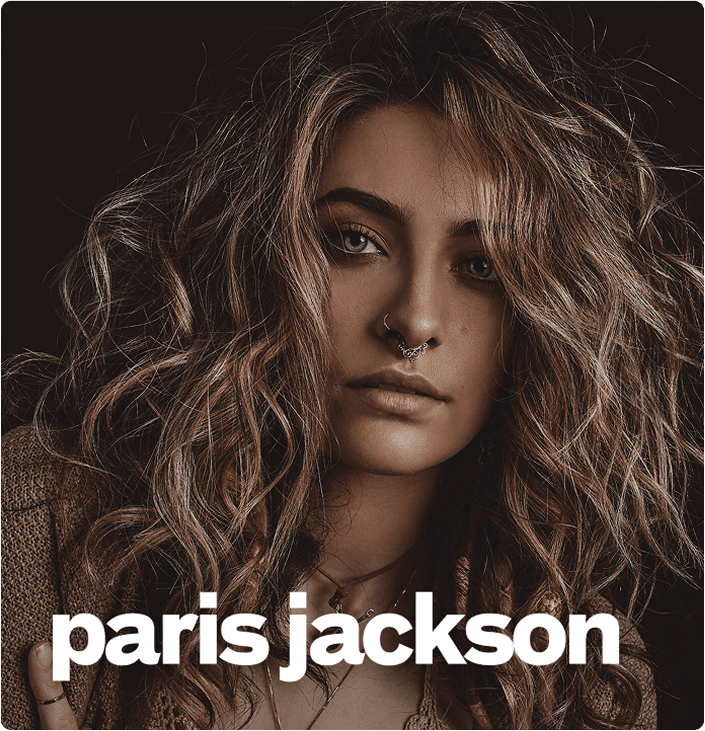 A labeled photograph of Paris Jackson