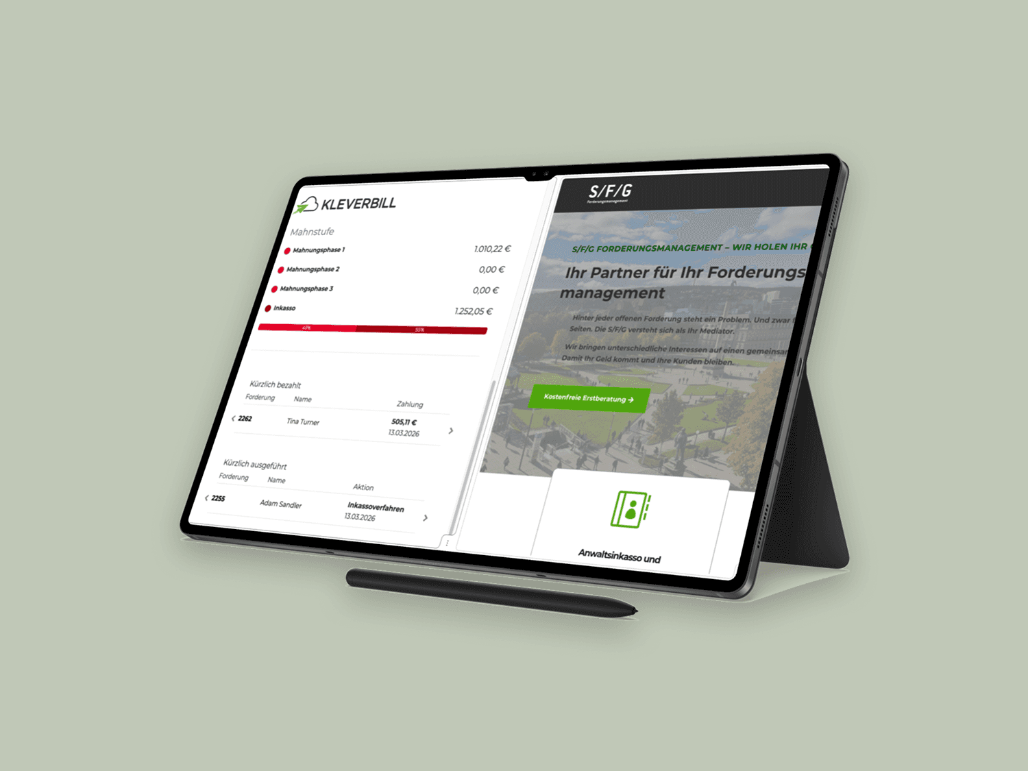 Übersicht über das Inkasso