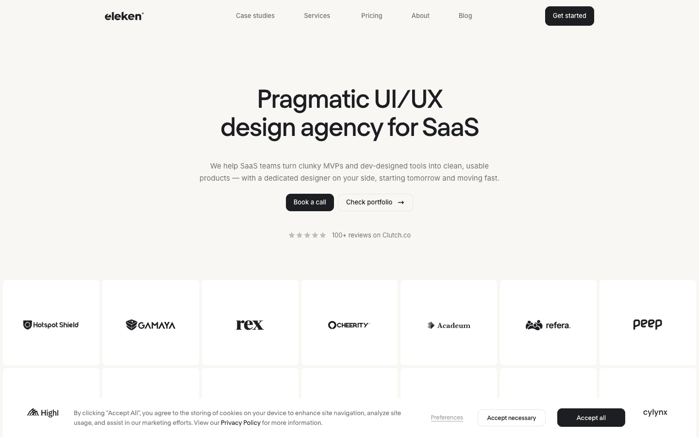 Eleken: SaaS-focused, subscription pricing, fast turnaround listed among the best edtech product design agencies for edtech expertise