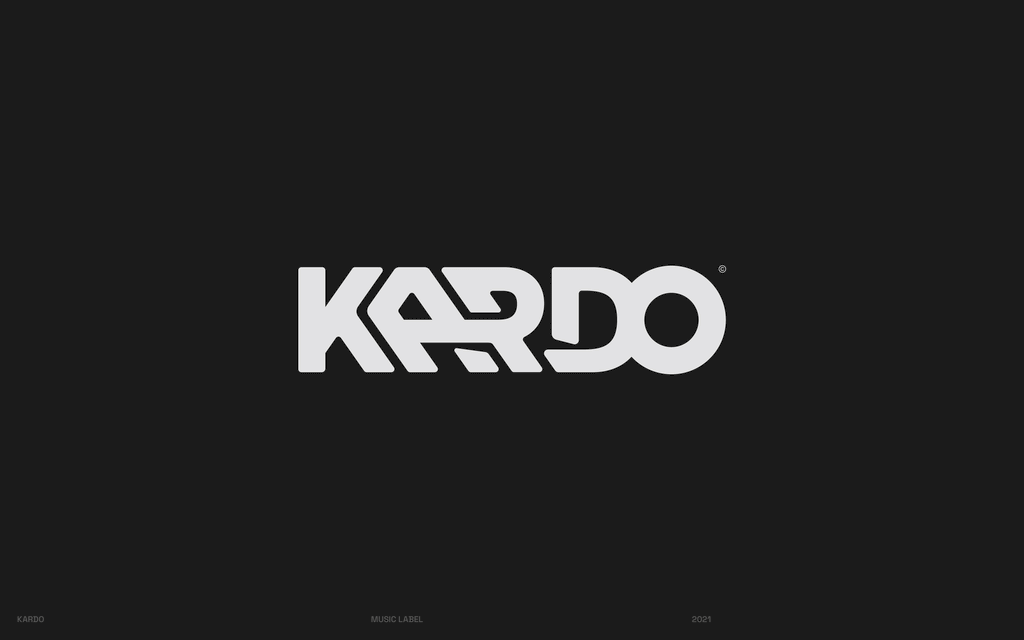 A black and white image of a handrawn logo