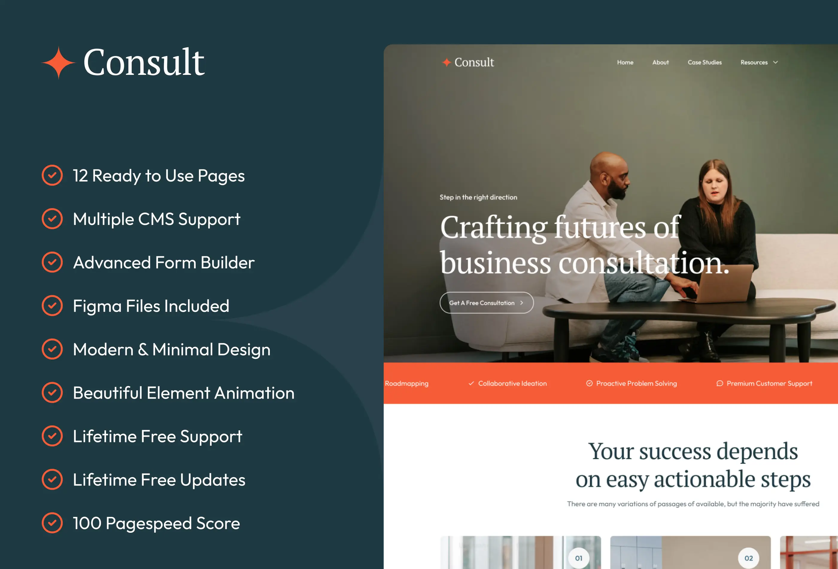Consult modern Framer template