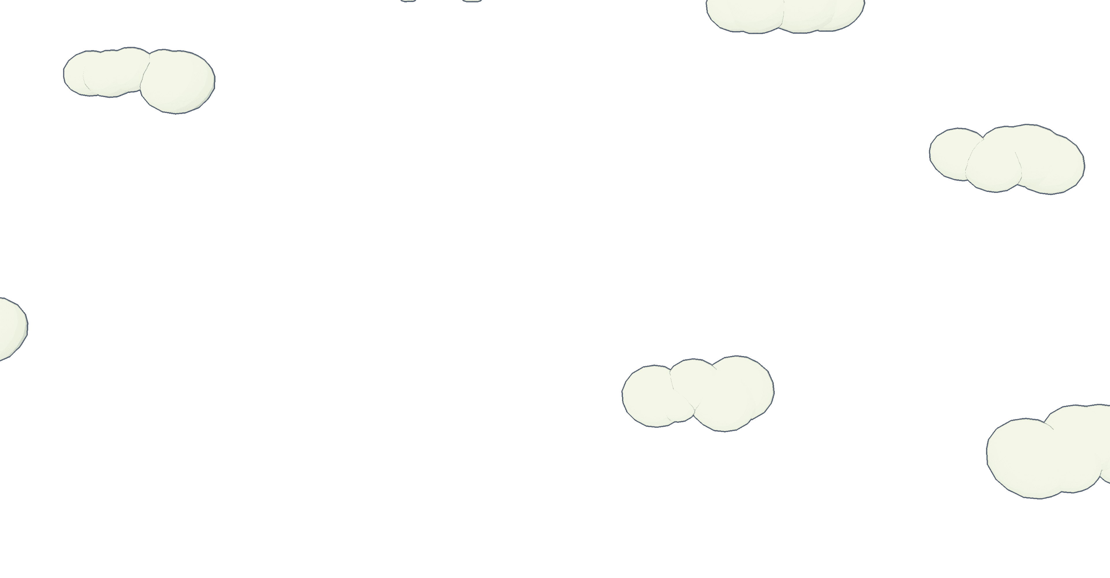 Clouds drifting over the island