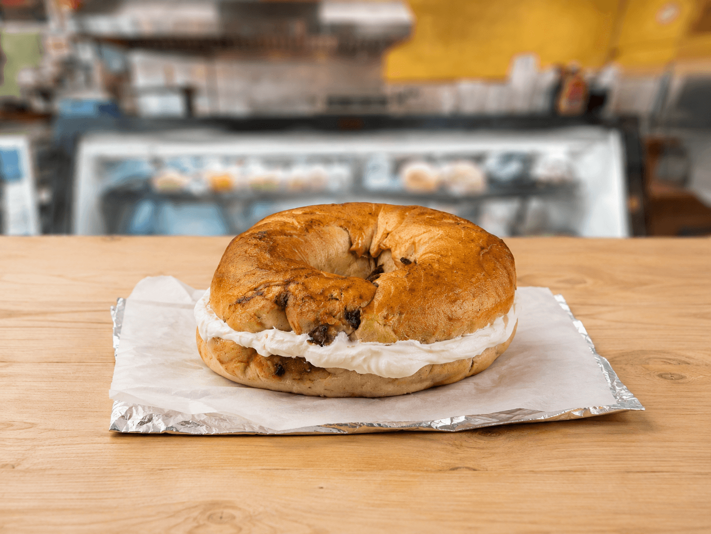 Cinn Raisin Bagel at Russell’s Deli