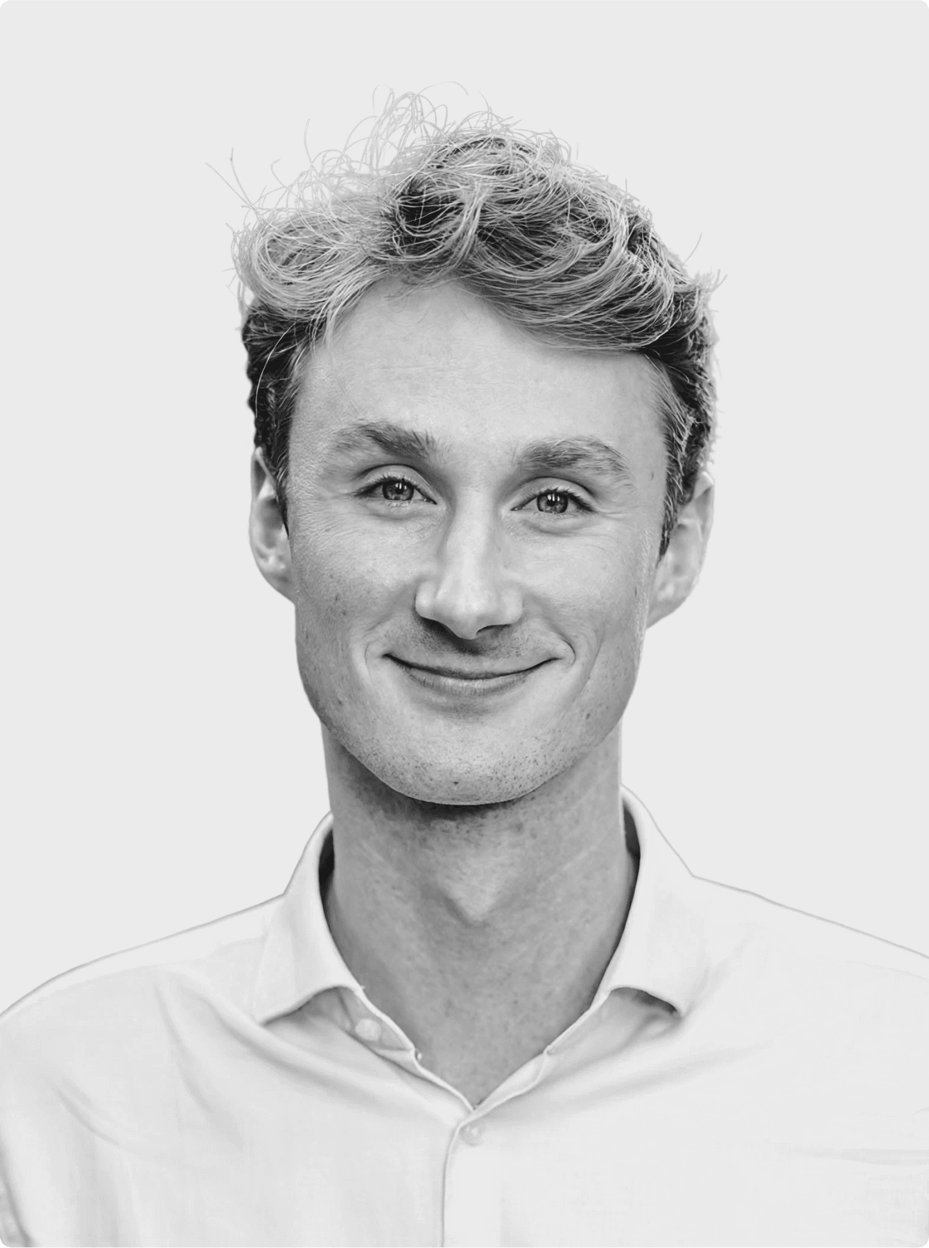 Man on a white background portrait