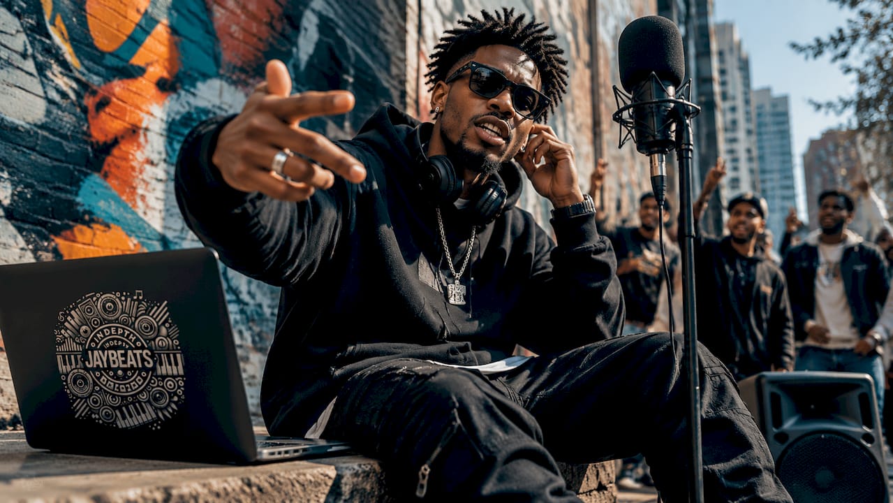 rapper performing