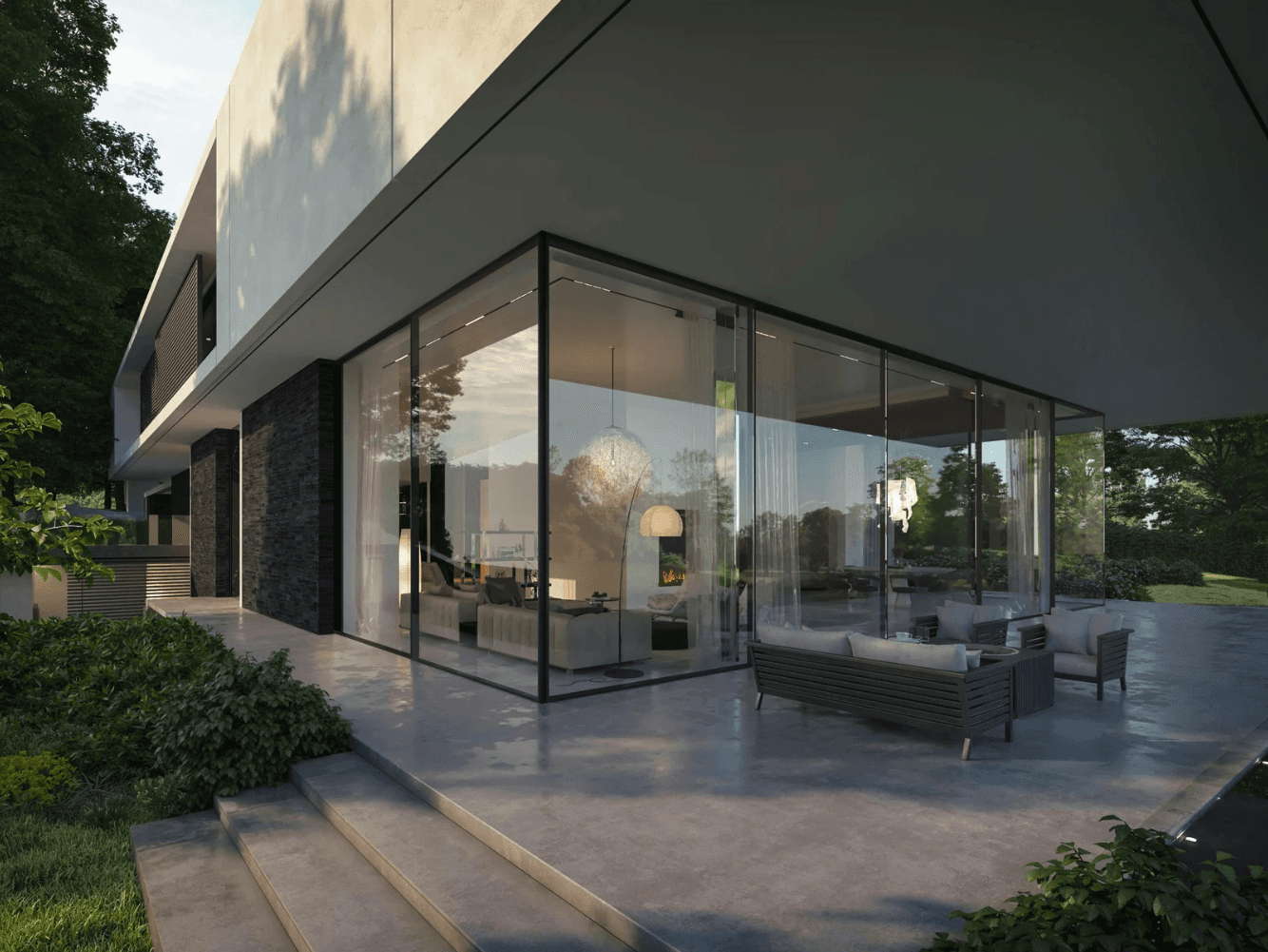 Before and after of a house renovation