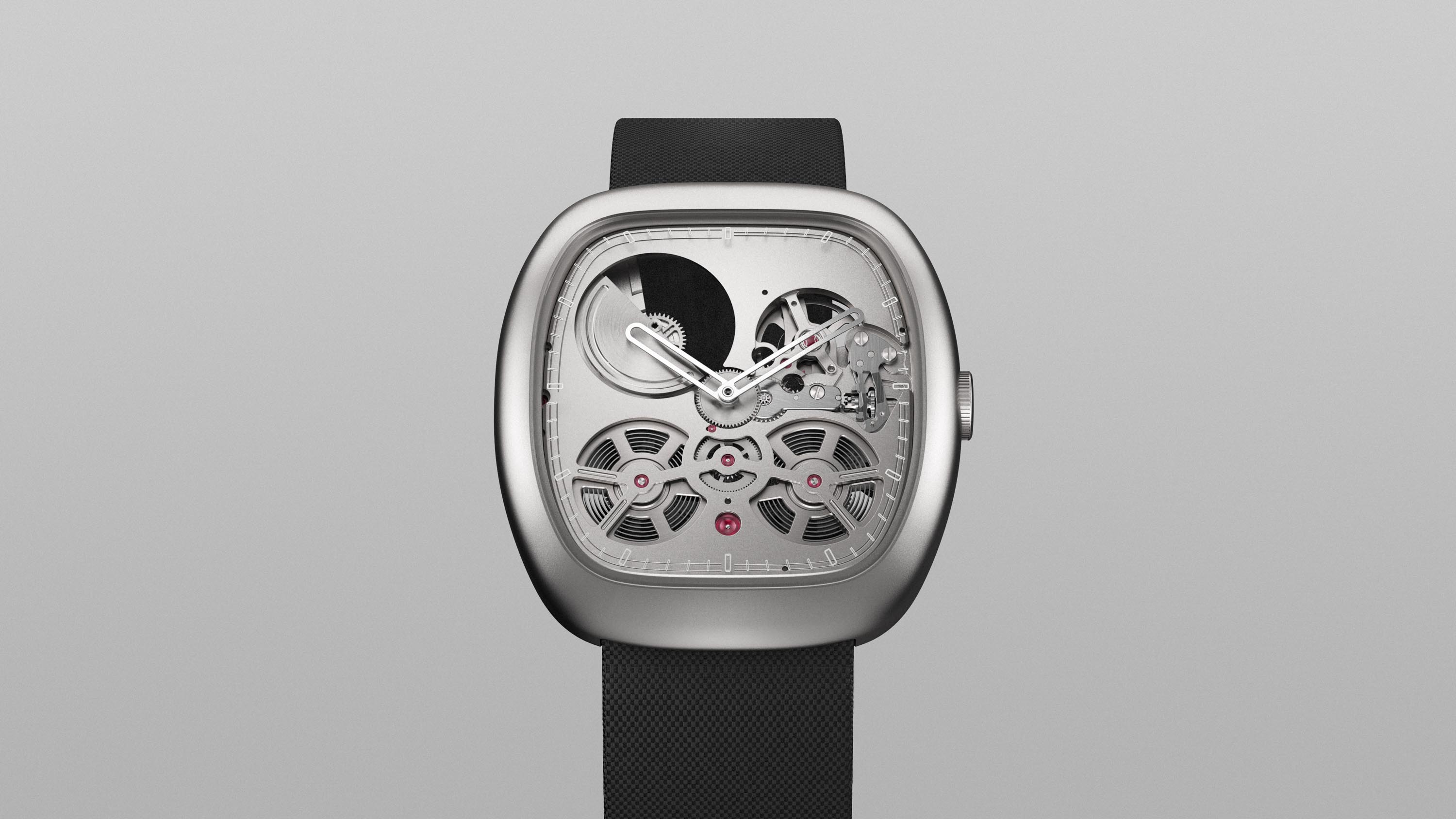 Render vista frontale dell'orologio WRK ACF 02