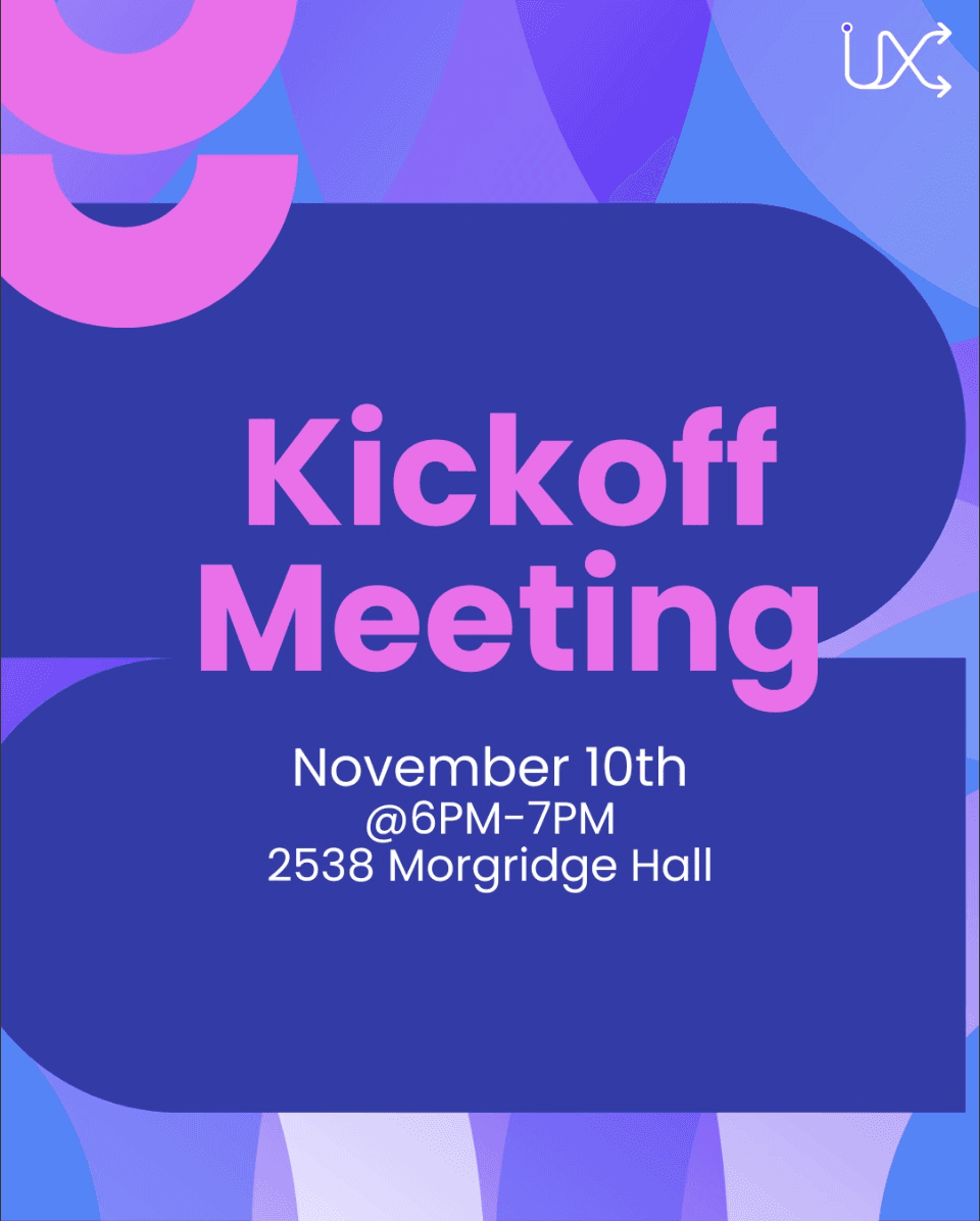 Kickoff Meeting Infographic 11/10 6pm 2538 Morgridge Hall