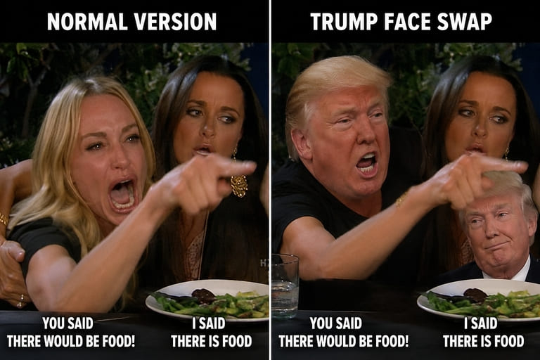 meme de intercambio de caras