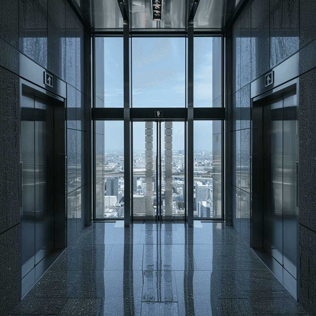 Glass observation elevator