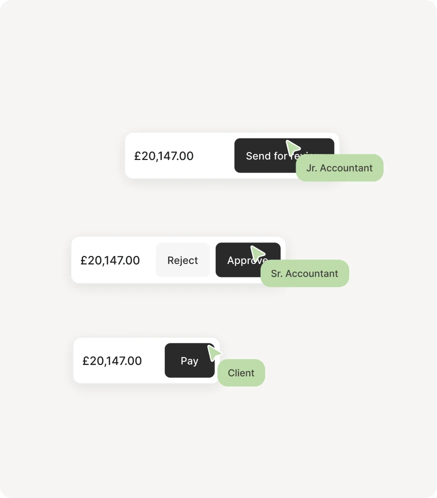 Simplified approval flows