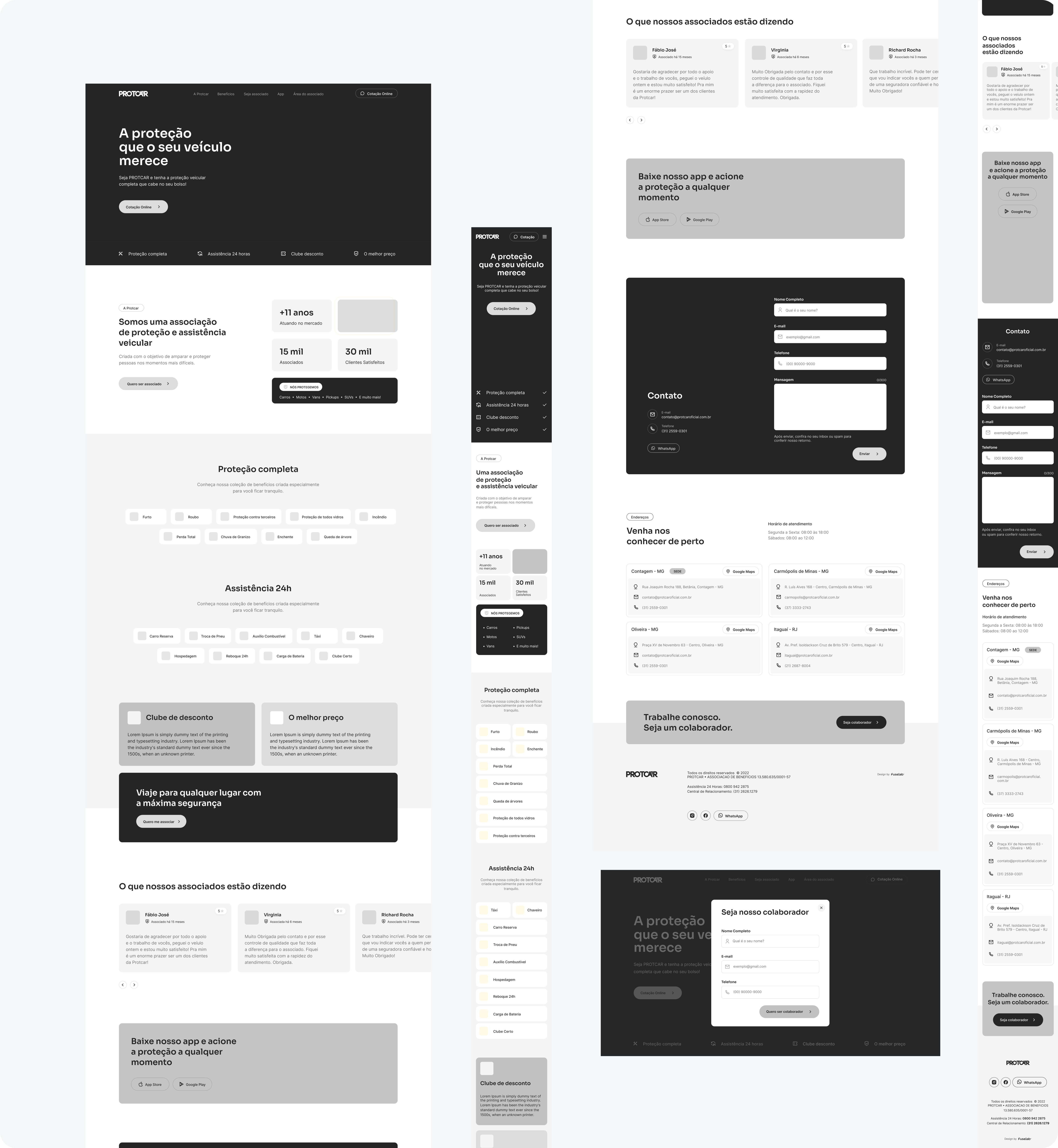 Wireframe do projeto