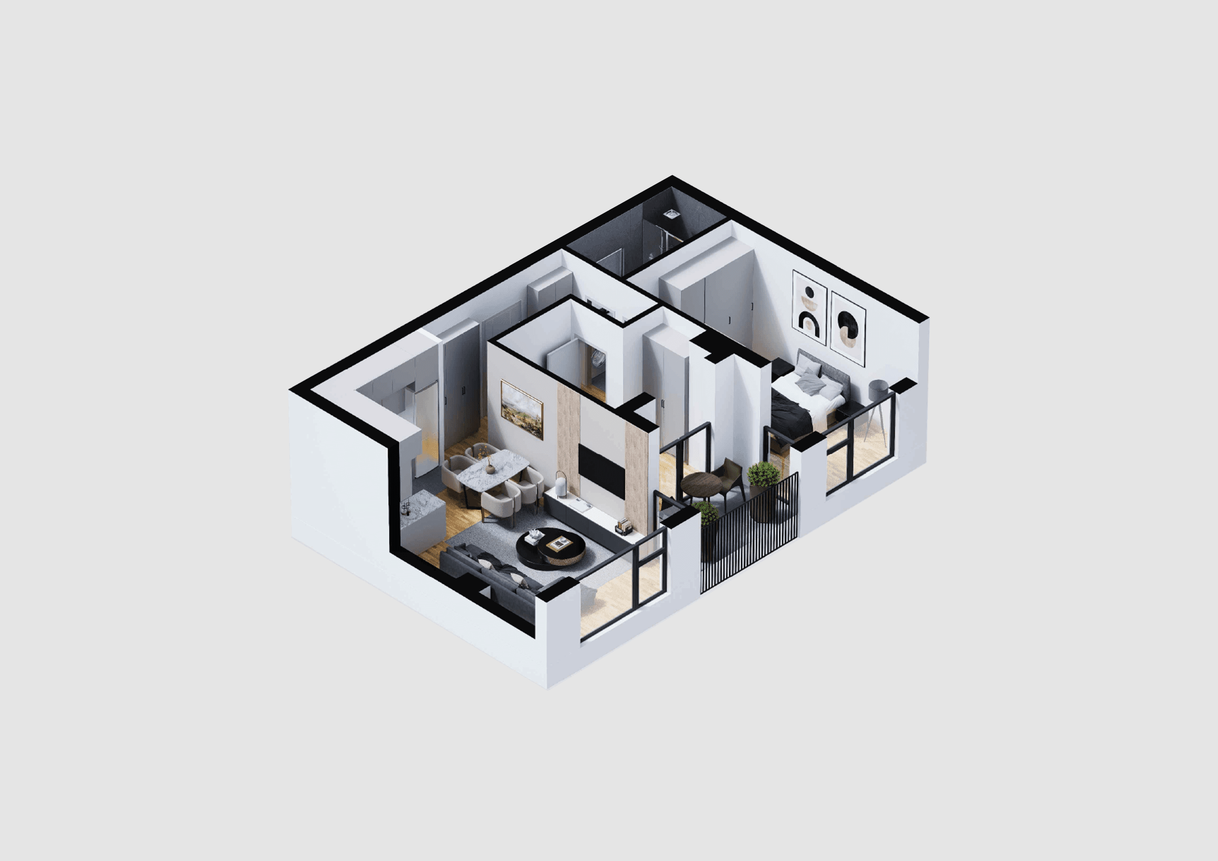 modern house with a pool