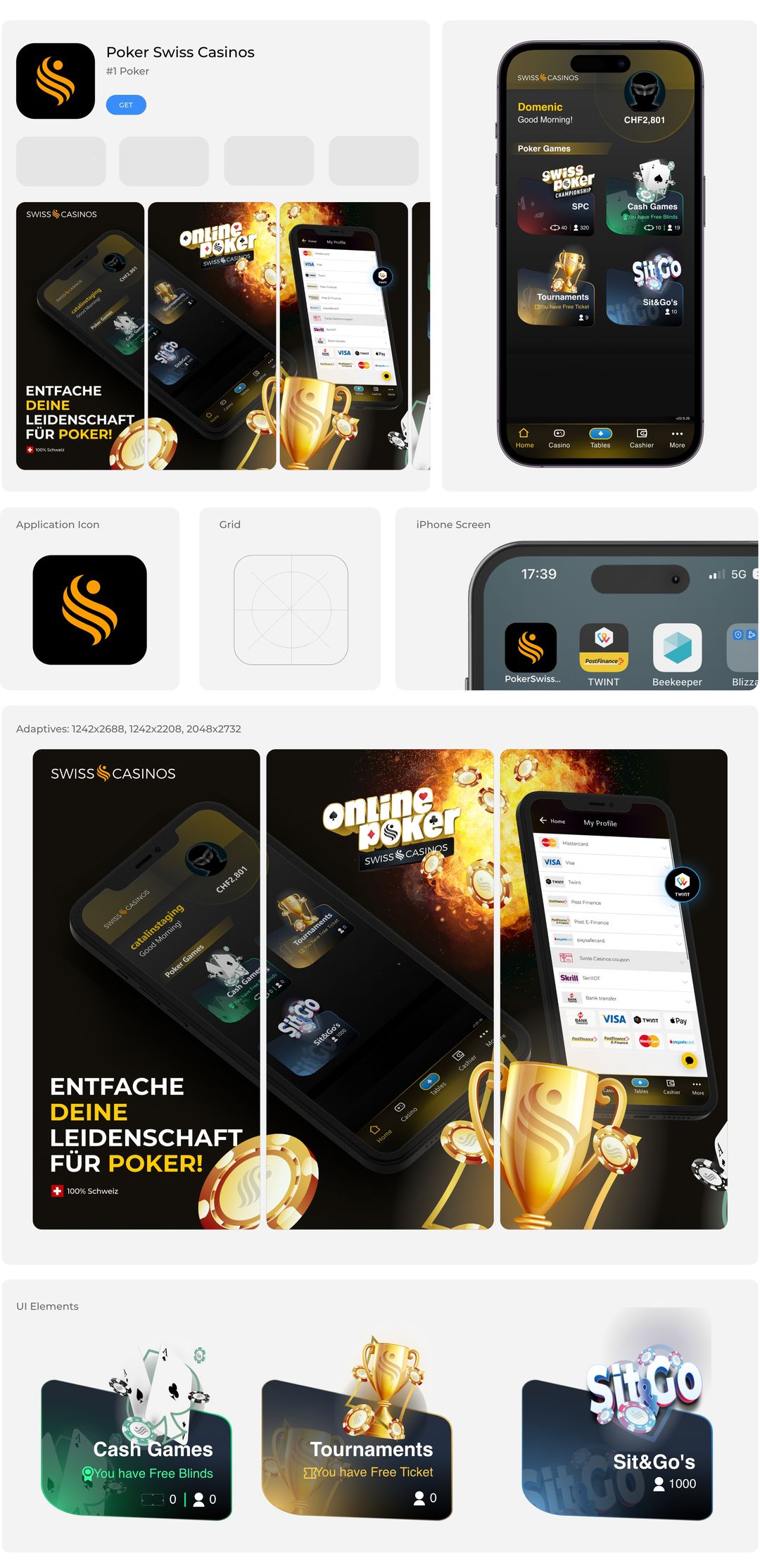 Casino App Poker UI