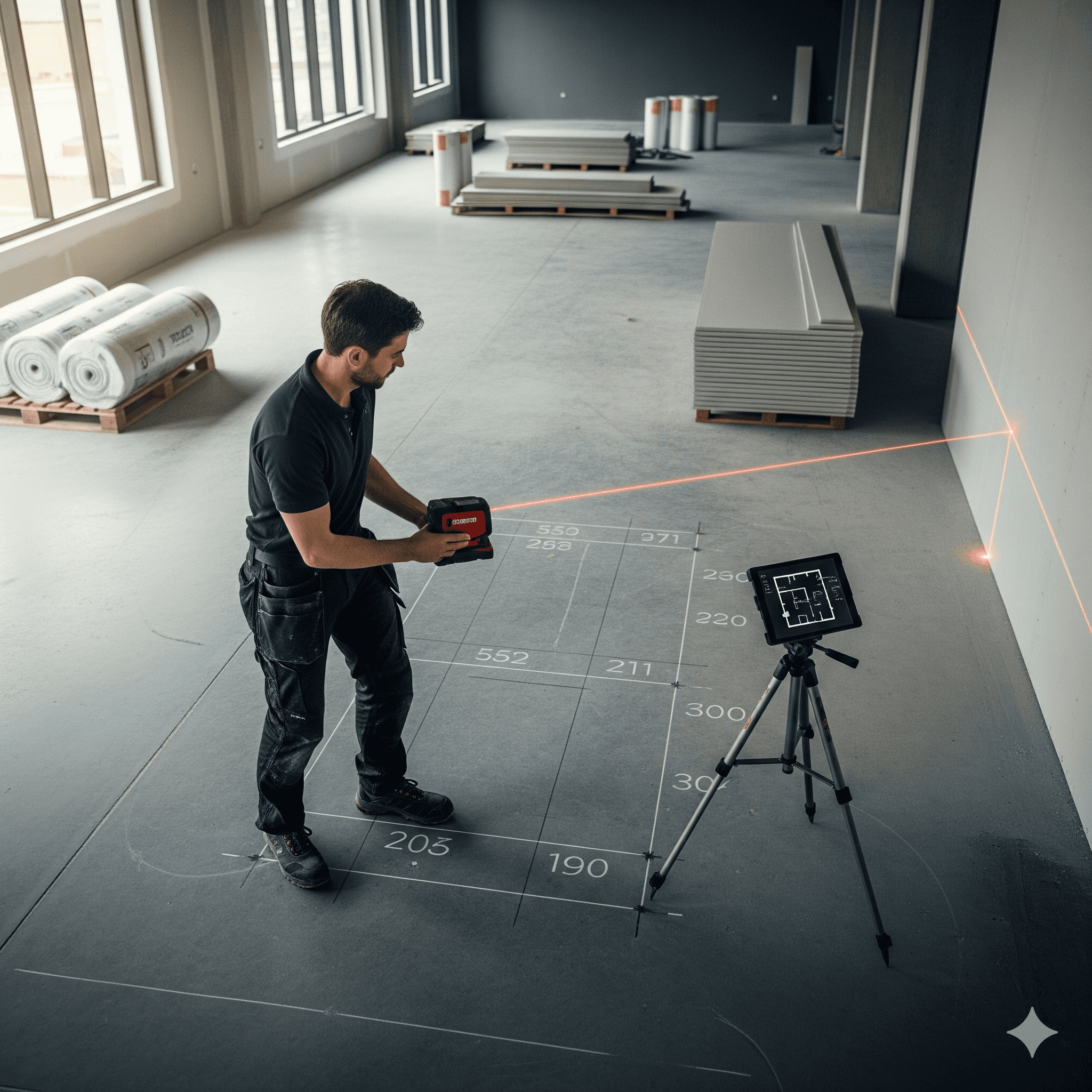 Interior Laser Tape Measuring