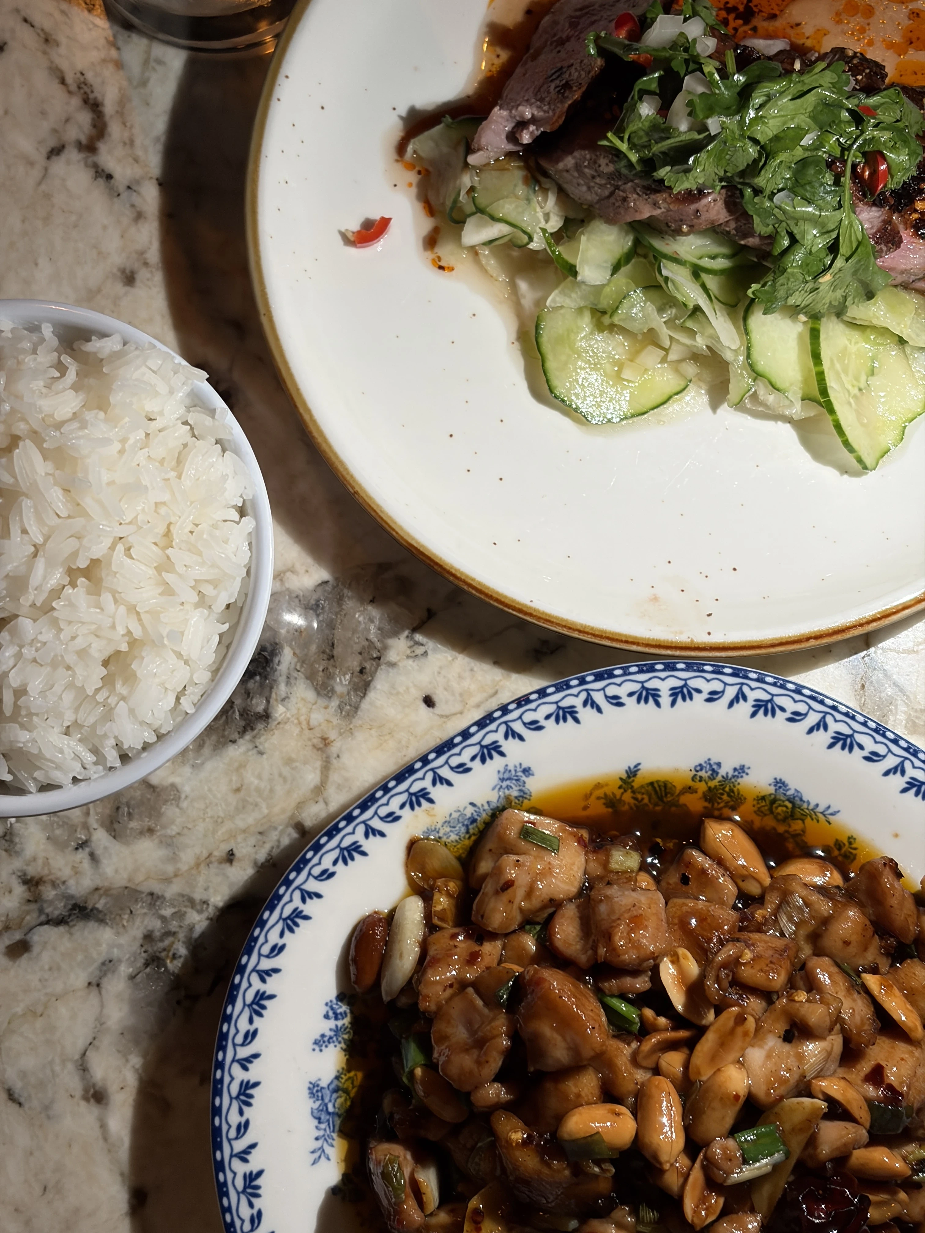 Astoria DC Chimi-Churi and chicken plate with a side of rice