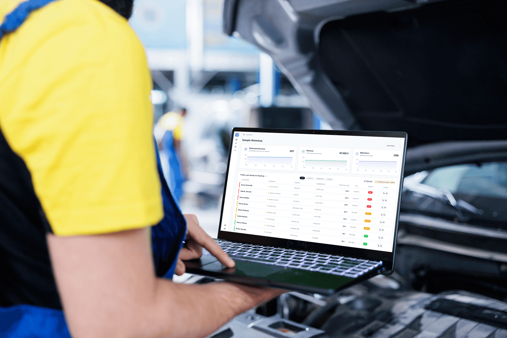 A mockup of Freelio's mobile app