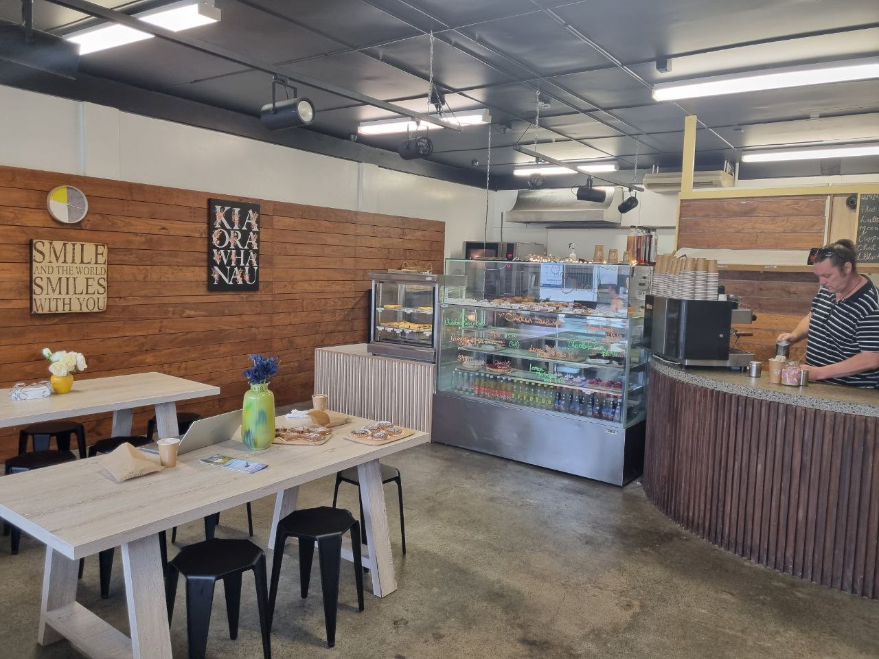Close up of a cocktail being served at a bar