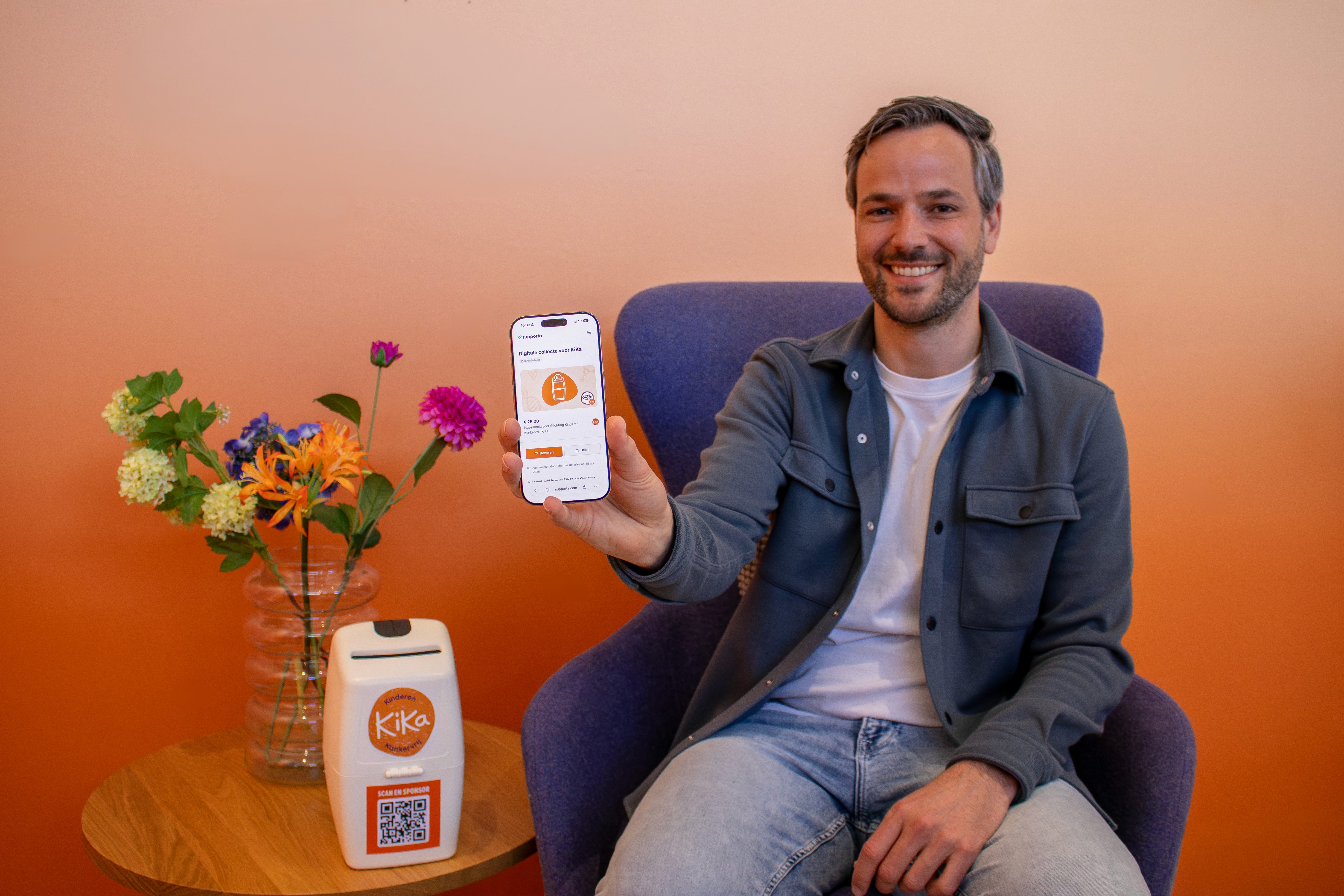 Telefoon met online collecte