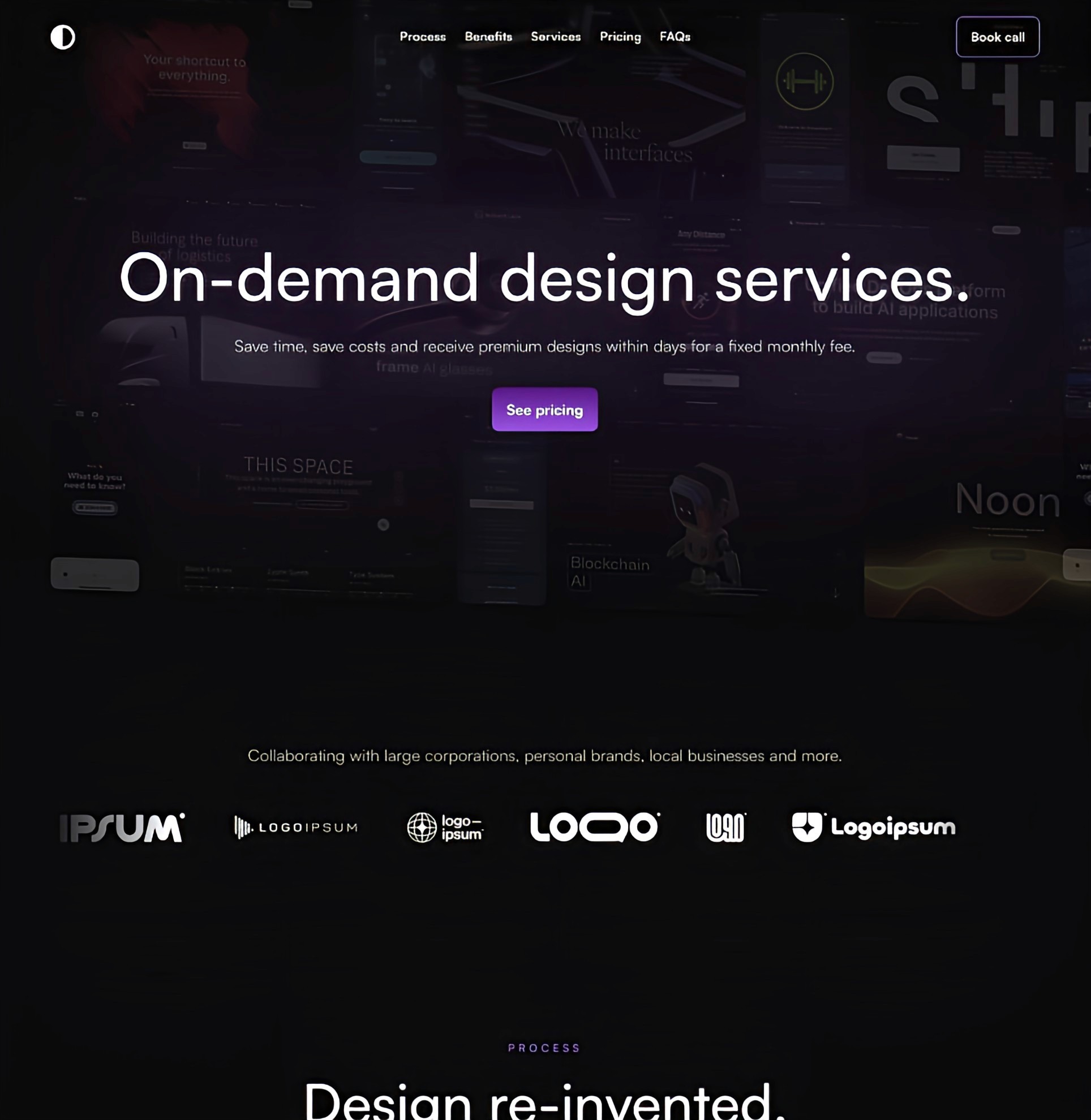 Design agency's Framer website template