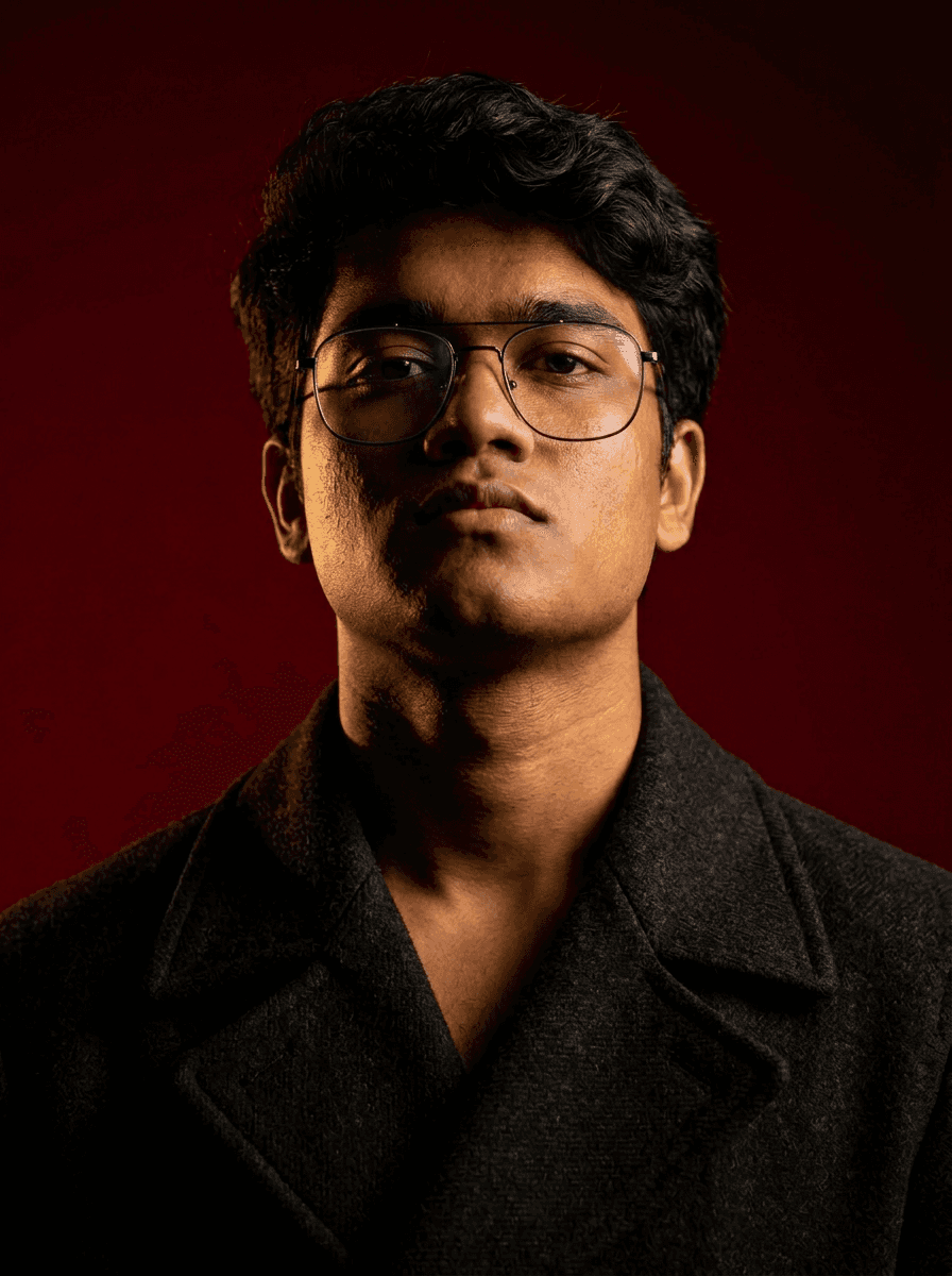 man standing beside wall