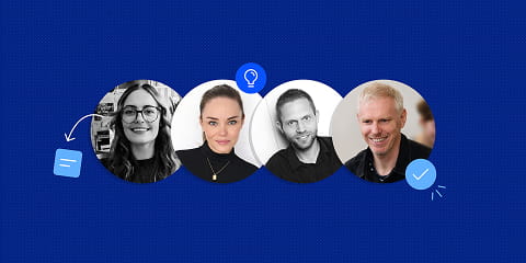 UX Graduates in action blog header with UX Design Institute alumni , featuring their headshots.