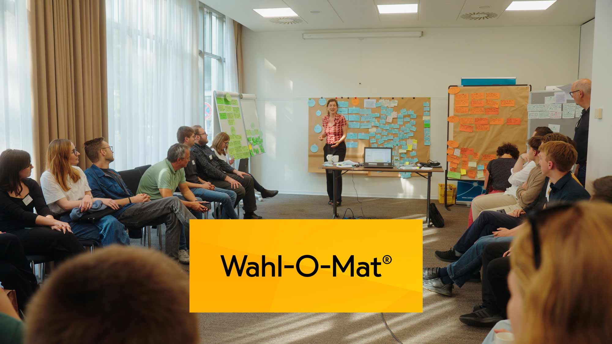 Creative team brainstorming for filmproduction and strategic communication campaign, for Wahl-o-mat, for Lohnt-Sich!-Social-Media-Campaign