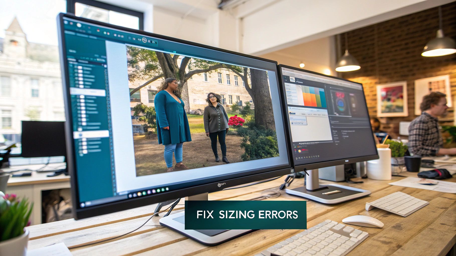 An example showing a LinkedIn banner with a 'safe zone' highlighted in the center to avoid cropping on different devices.