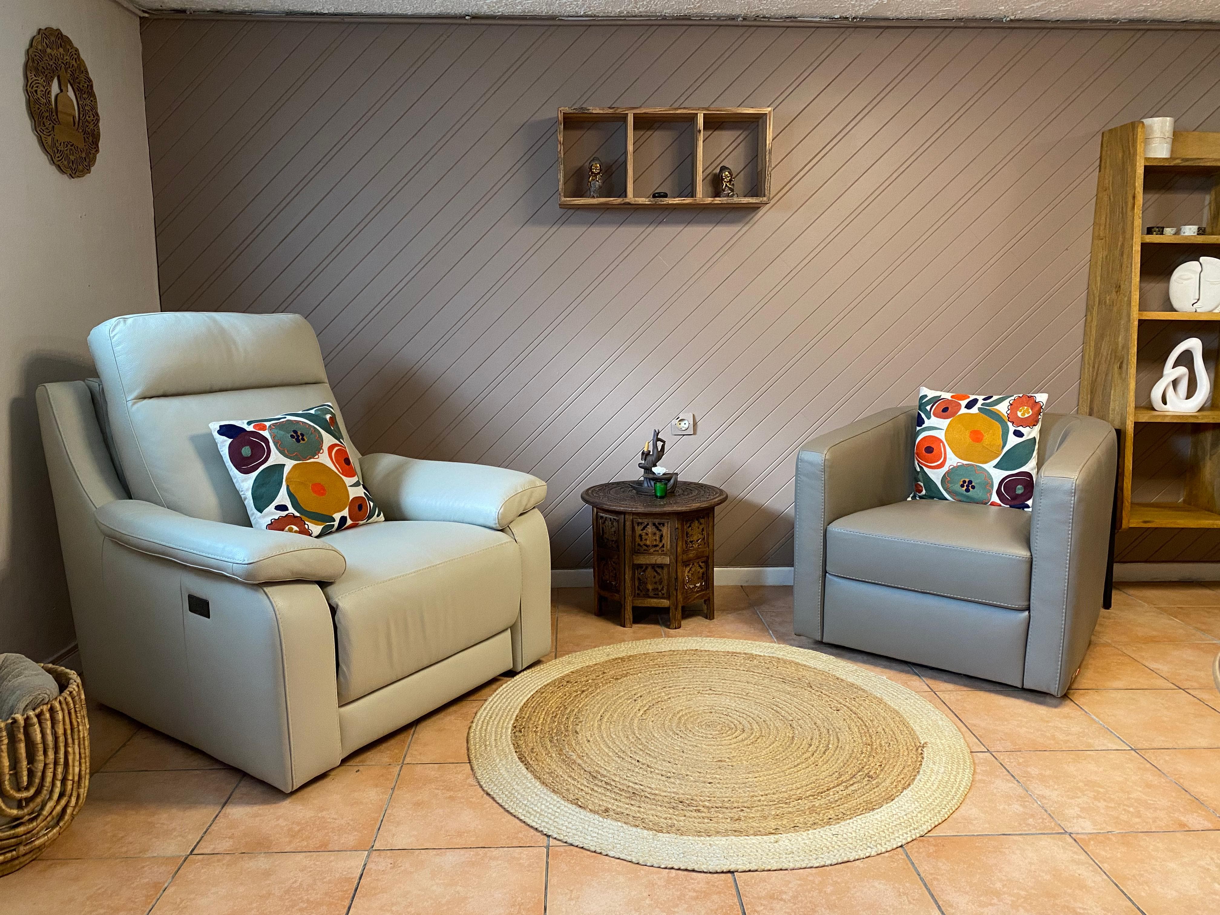 woman sitting on bench over viewing mountain