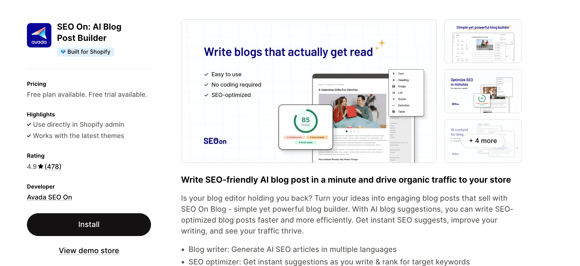 seo on screenshot