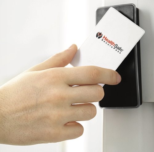 sign in card being scanned