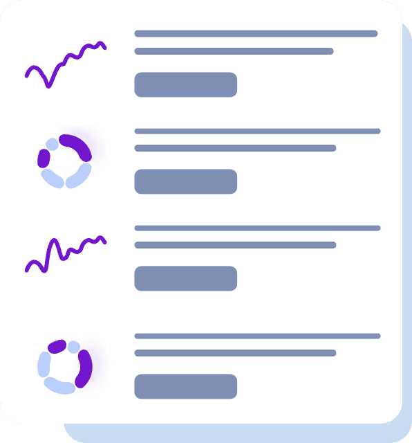 The image depicts a digital dashboard interface with graphical charts and data visualizations, showcasing line graphs and pie charts on a light gray background, commonly used for analytics and data tracking purposes.