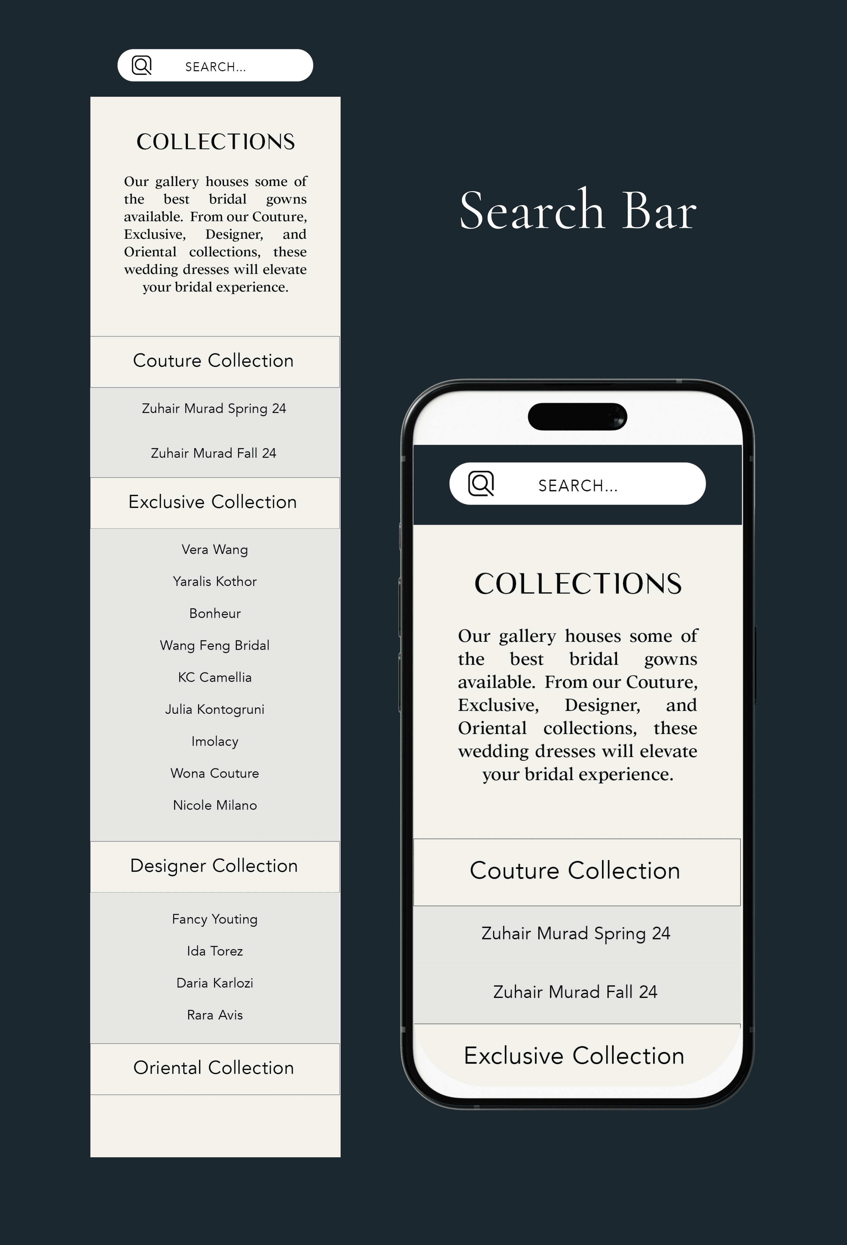 Search nav